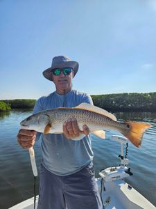 A person fishing in Sarasota