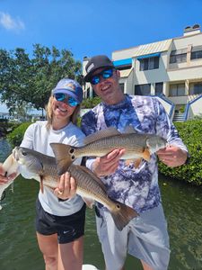 Redfish caught by two anglers in FL