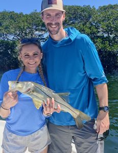 A single snook fish caught on a fishing trip in FL
