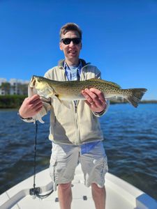 Spotted weakfish caught while fishing in FL