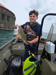 Freshwater drum caught while fishing in Elma New York on boat