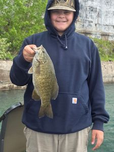 Smallmouth bass caught while fishing in Elma New York