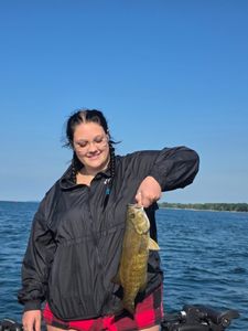 Smallmouth bass caught while fishing in Elma New York