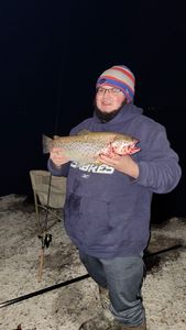 Large trout caught fishing in Elma New York