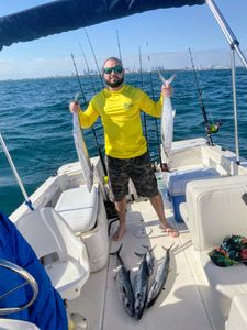 Five king mackerel fish caught in Hialeah