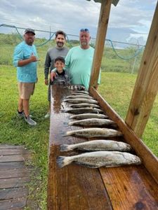 4 people fishing in Texas
