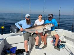 Three people fishing in North Carolina