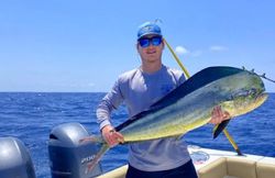 One fisherman reeling in a 29-inch catch in North Carolina