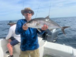 Longfin Yellowtail, a 26-inch fish caught while fishing in Panama City Beach