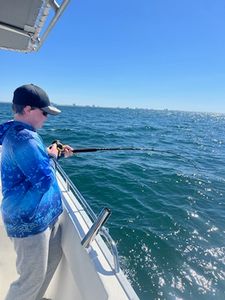 Angler enjoys a great day of fishing in Panama City Beach