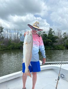 Redfish measuring 28 inches caught while fishing in St James City