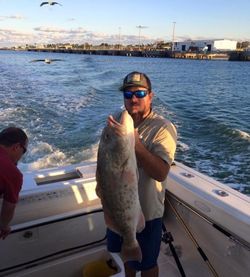 Large fish catch displayed on fishing boat in Port Canaveral FL waters