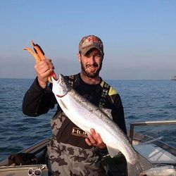 Coho salmon caught while fishing in OH