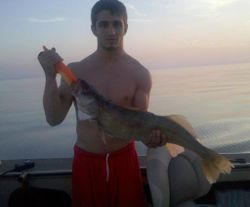 Image of one person fishing in Marblehead