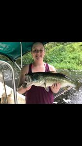 Largemouth Bass caught on fishing trip in Grand Island