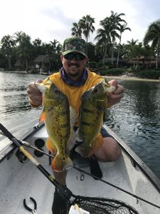 Two big fish caught while fishing in Miami