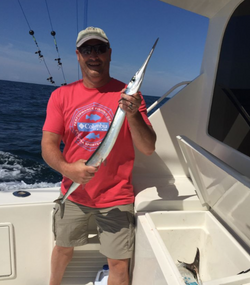 One person fishing in the ocean at Ocean City