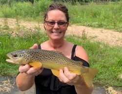 Successful catch of a 18-inch sea trout in WI