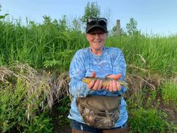 Single fisherman enjoying a day of fishing in Wisconsin Rapids