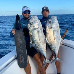 2 African Pompano fish caught while fishing in FL