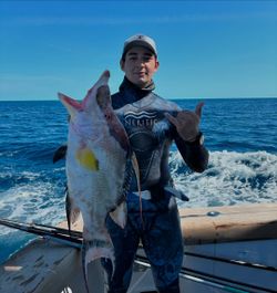 One person fishing in North Bay Village