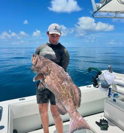 Lone angler fishing in North Bay Village