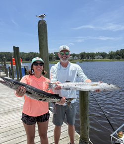 Two great barracuda fish caught in NC