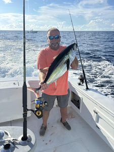 Nice Blackfin Tuna using deep sea jigging and trolling techniques!