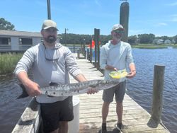 A great barracuda, a 25-inch fish, caught while fishing in Calabash
