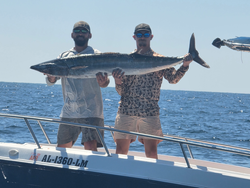 Great catch using deep sea jigging and trolling techniques in these clear conditions!