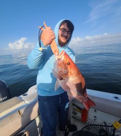 Red snapper catch displayed on fishing boat in Gulf Shores Alabama waters