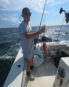 Red snapper catch on fishing boat in Gulf Shores AL waters
