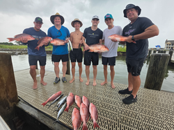 Red Snapper blasted today in Gulf Shores with various deep-sea techniques!