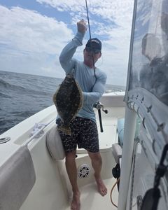 Southern flounder caught on fishing boat in Gulf Shores AL