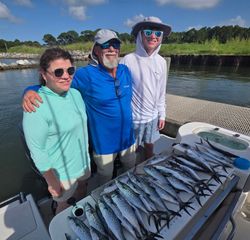 Spanish mackerel fishing catch displayed on boat deck in Gulf Shores Alabama