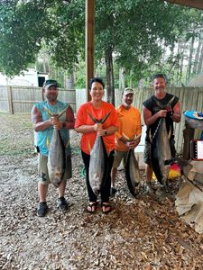 Three large blackfin tuna caught by anglers in Gulf Shores