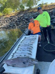 Two anglers enjoying a fishing trip in FL