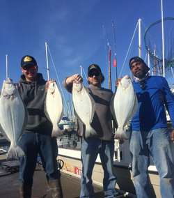 Three people fishing in California
