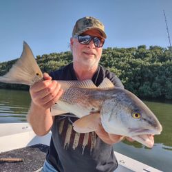 Fisherman holding a 17-inch catch in FL