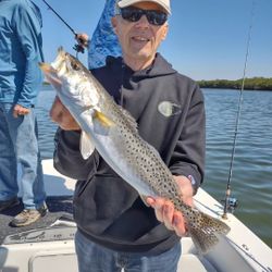 Photograph of a 19-inch Spotted Weakfish caught while fishing in FL