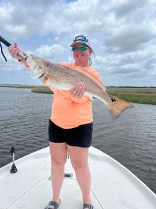 Debra with a Louisiana Bull Red