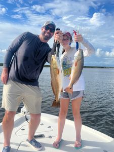 Two redfish caught during fishing tour in Hopedale