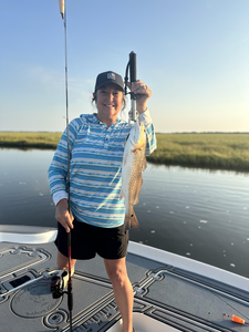 Nice redfish using deep sea jigging and light tackle today!