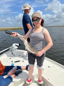 Spotted Weakfish caught by two people in Hopedale