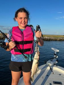Spotted weakfish fish caught in LA during fishing tours