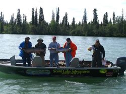 Anglers fishing on the Kenai River