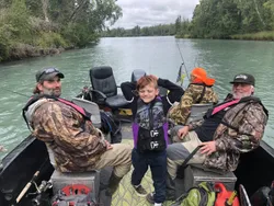 3 people fishing in Alaska