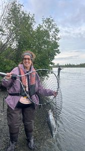 Lone angler fishing in AK