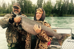 Two people fishing in Kenai