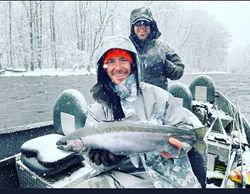 A rainbow trout caught while fishing in New Jersey